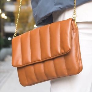 Fawn Design The Quilted Clutch in Brown Matte